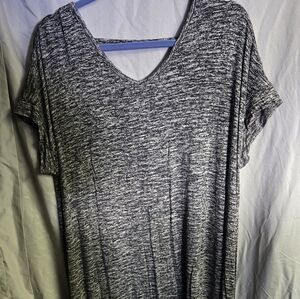 LuLaRoe Black and Gray Textured Dress